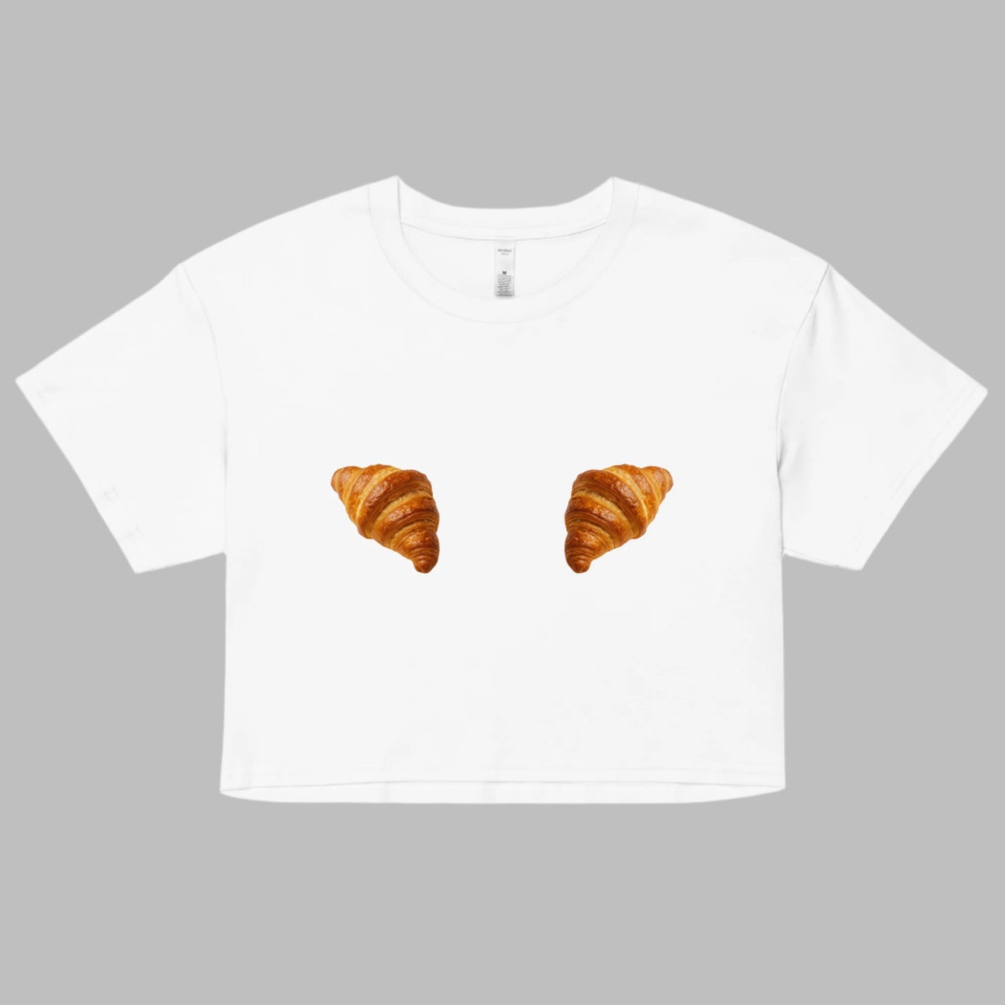 Croissant Boobie Tee - funny foodie graphic t-shirt for women