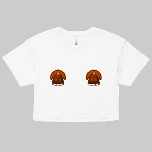 Thanksgiving Turkey Boobie Tee - funny turkey shirt for Thanksgiving and fall season