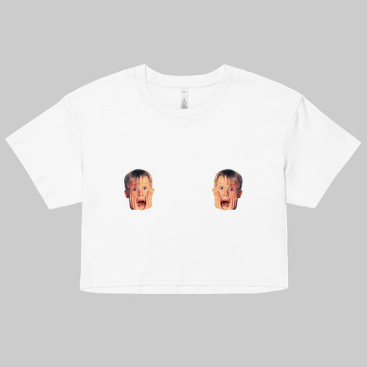 Home Alone Boobie Tee – funny Christmas movie graphic shirt for holiday lovers