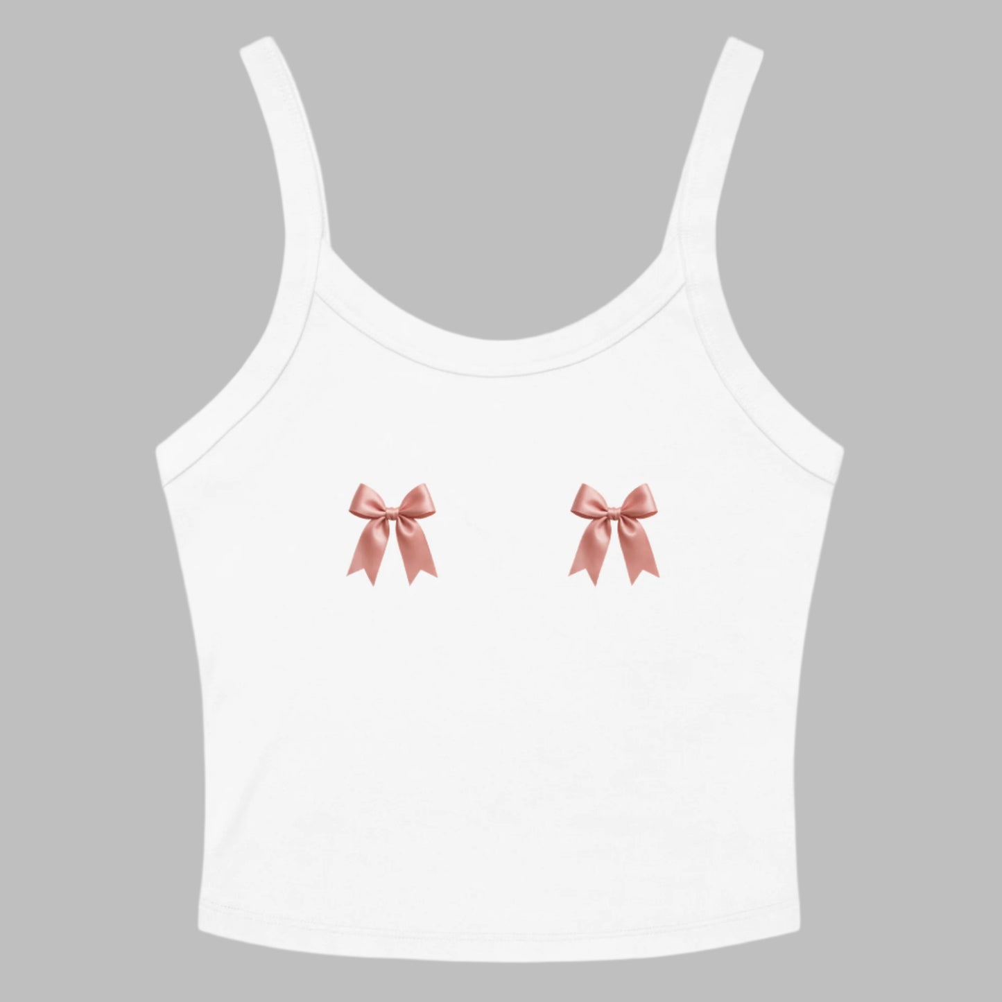 Ribbon Boobie Tank - pink ribbon breast cancer awareness top for women