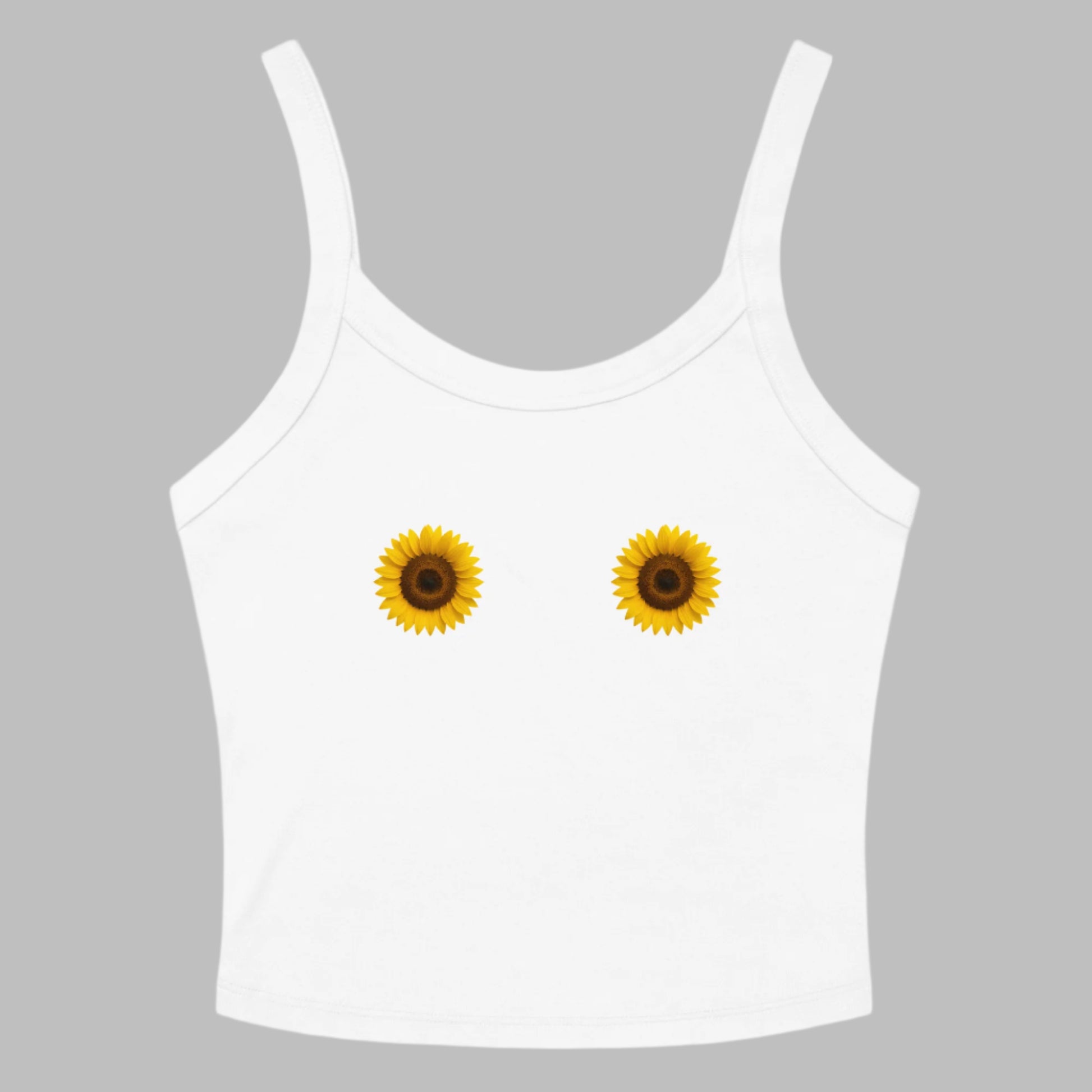 Sunflower Boobie Tank - floral boho summer tank for women