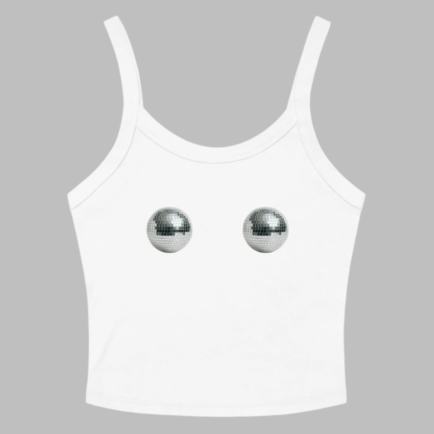 Disco Ball Boobie Tank - retro party top for women